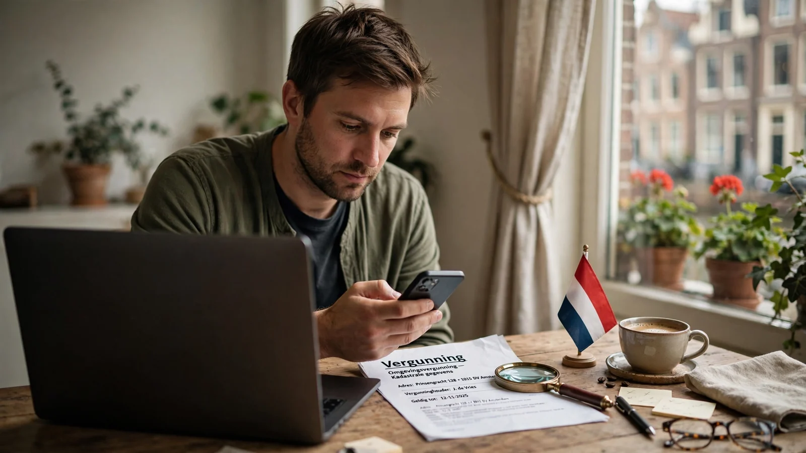 Nederlander controleert casinovergunning op laptop en telefoon